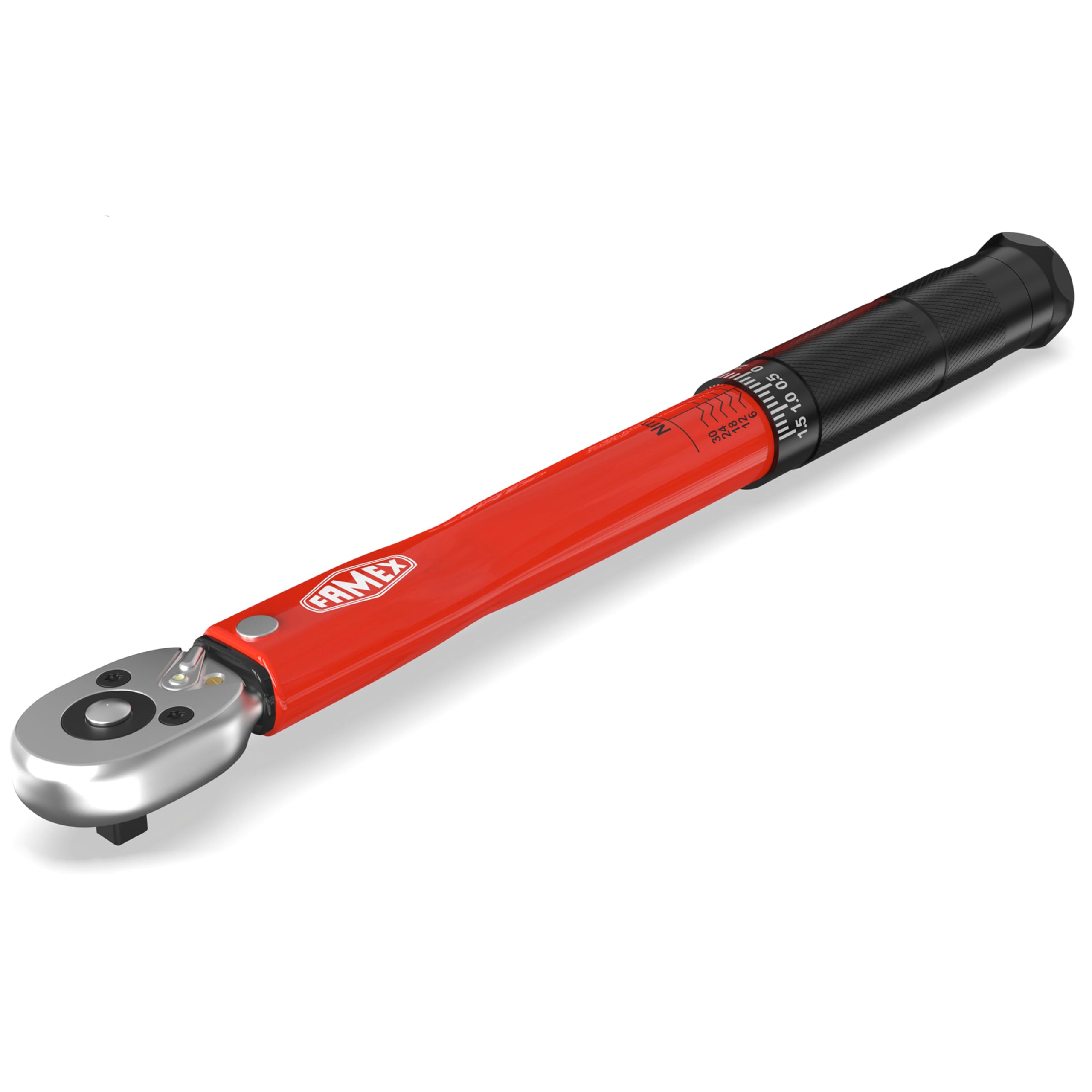 FAMEX 10878 Clé dynamométrique 1/4" (6,3mm) - 5-30 Nm - pour mesure dans les deux sens de rotation - vélo E-Bike Auto Mécanique de précision