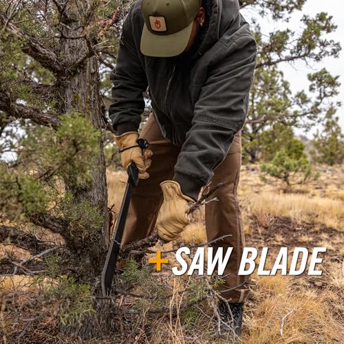 Gerber Gear Gator Machete 25" with Plain Edge Blade and Saw, Gator Grip and Protective Sheath for Gardening, Survival, Hunting, Camping and Bushcraft, Black