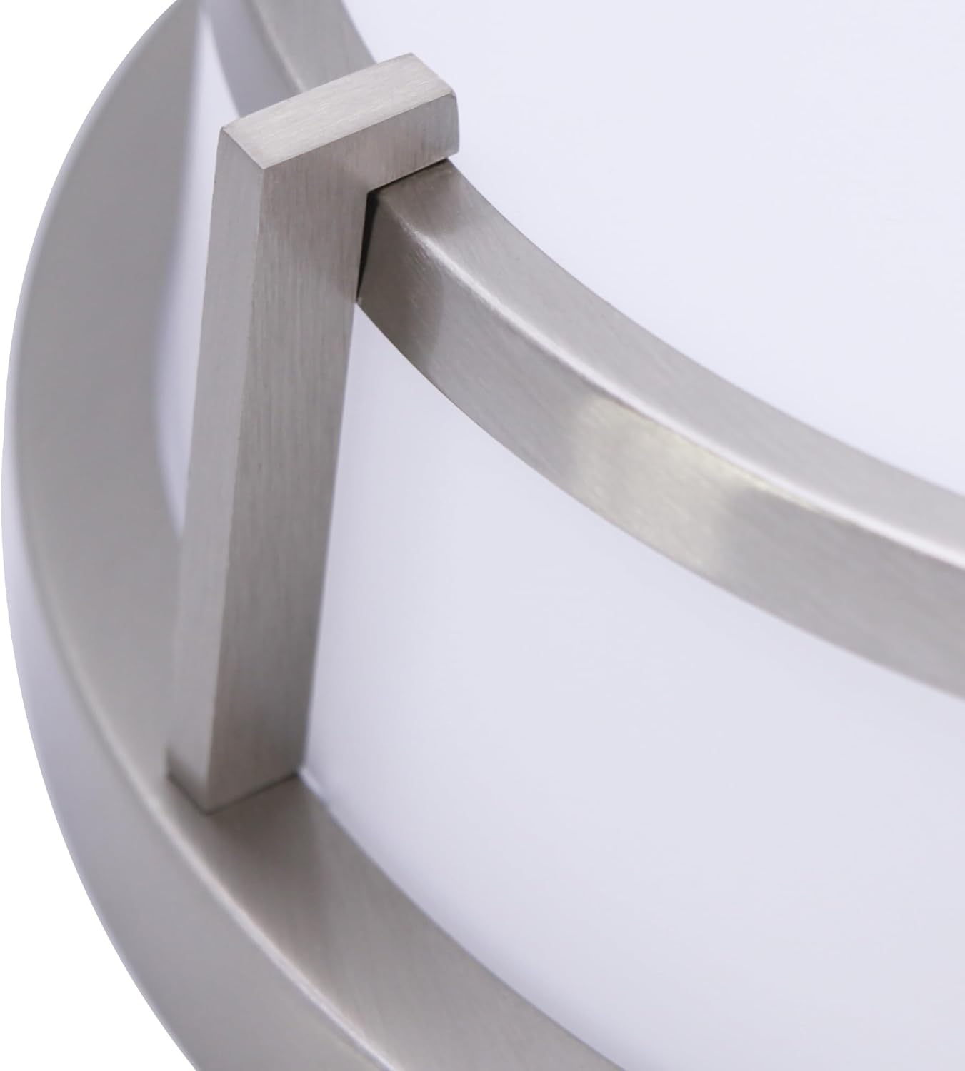Dim to Warm (2700K-4000K) 13 Inch LED Flush Mount Ceiling Light, 25W Dimmable Modern Ceiling Lighting Fixture for Bedroom, Kitchen, Living Room - ETL Listed, Brushed Nickel