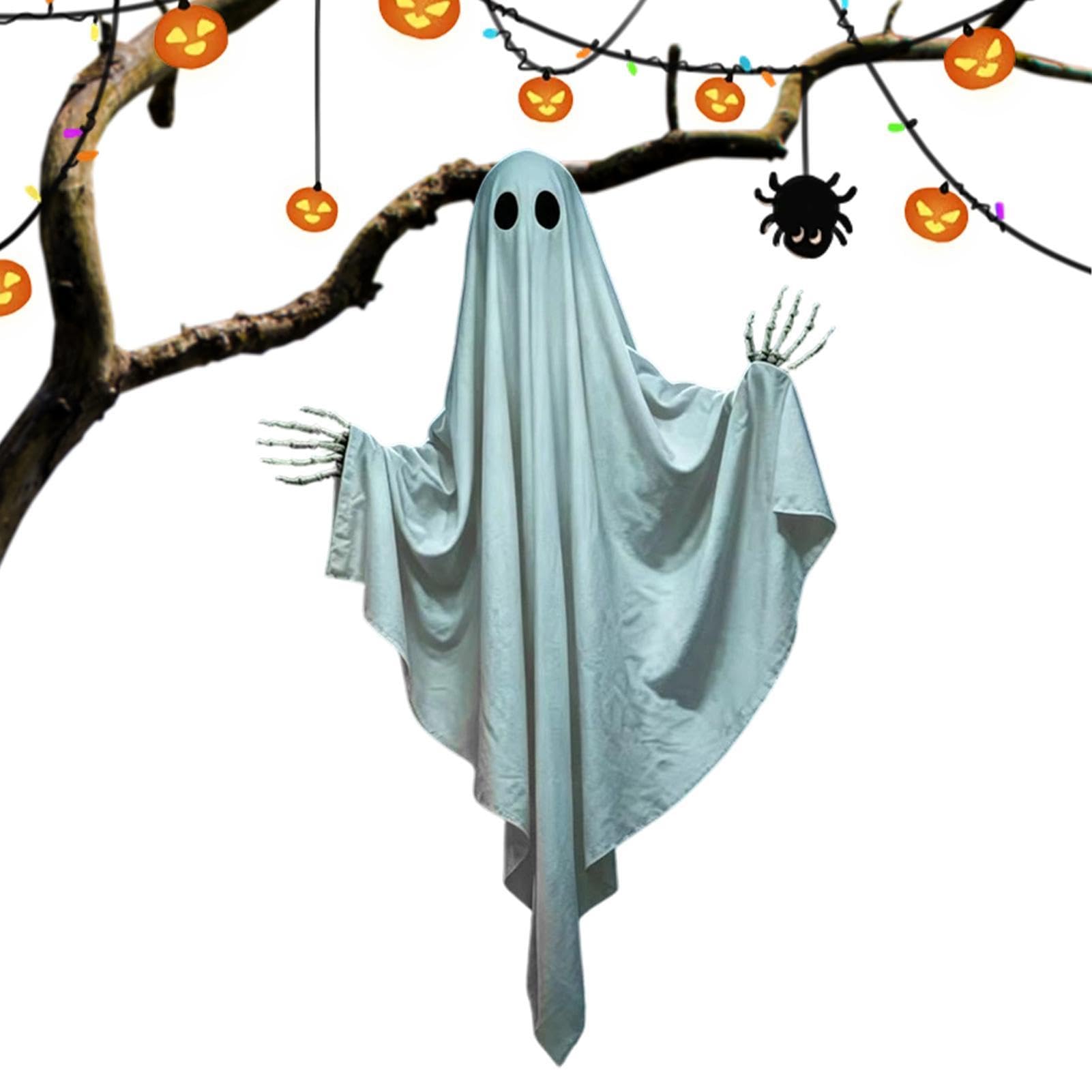 Fantôme Halloween extérieur grand accessoire photo tissu pour allées jardin et patio