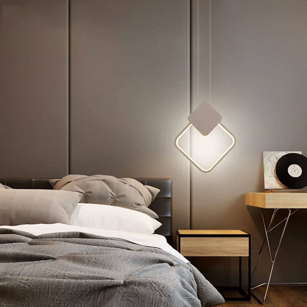Suspension LED 12 W, lustre moderne pour salon, chambre à coucher, cage d'escalier, design art déco