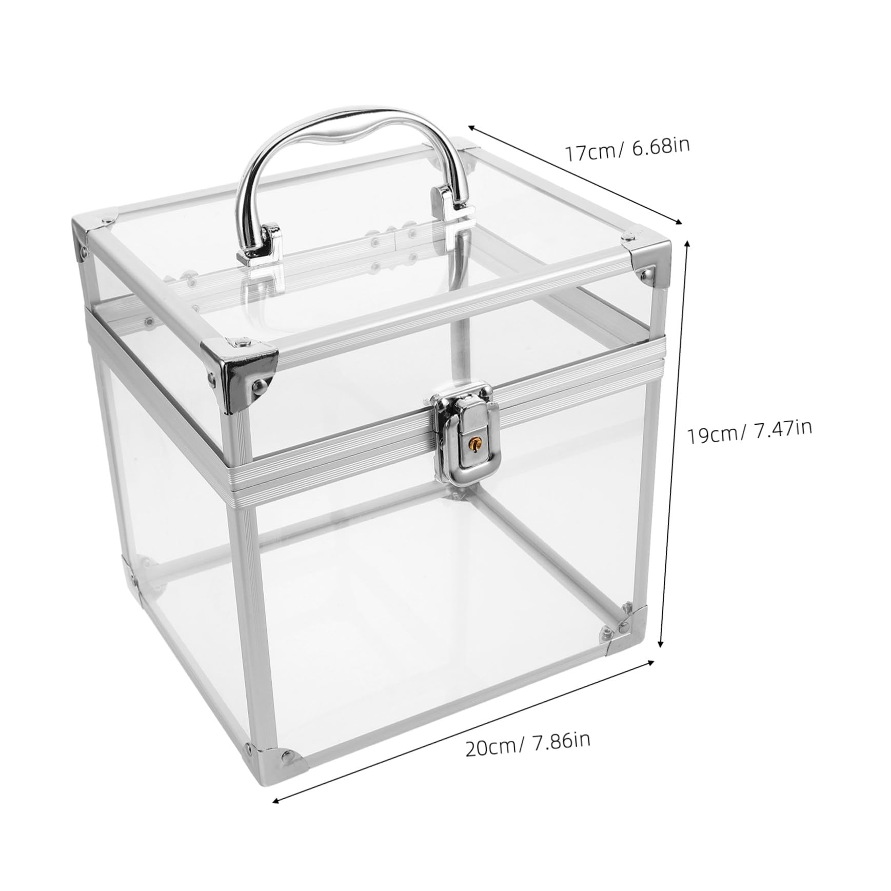 Ciieeo Organizer da Scrivania Protegge Dalla Polvere Elegante e Capiente in Acrilico Scatola Porta Vinili con Maniglia per Dischi e Cd per Spazi Ricreativi e Camera da Letto