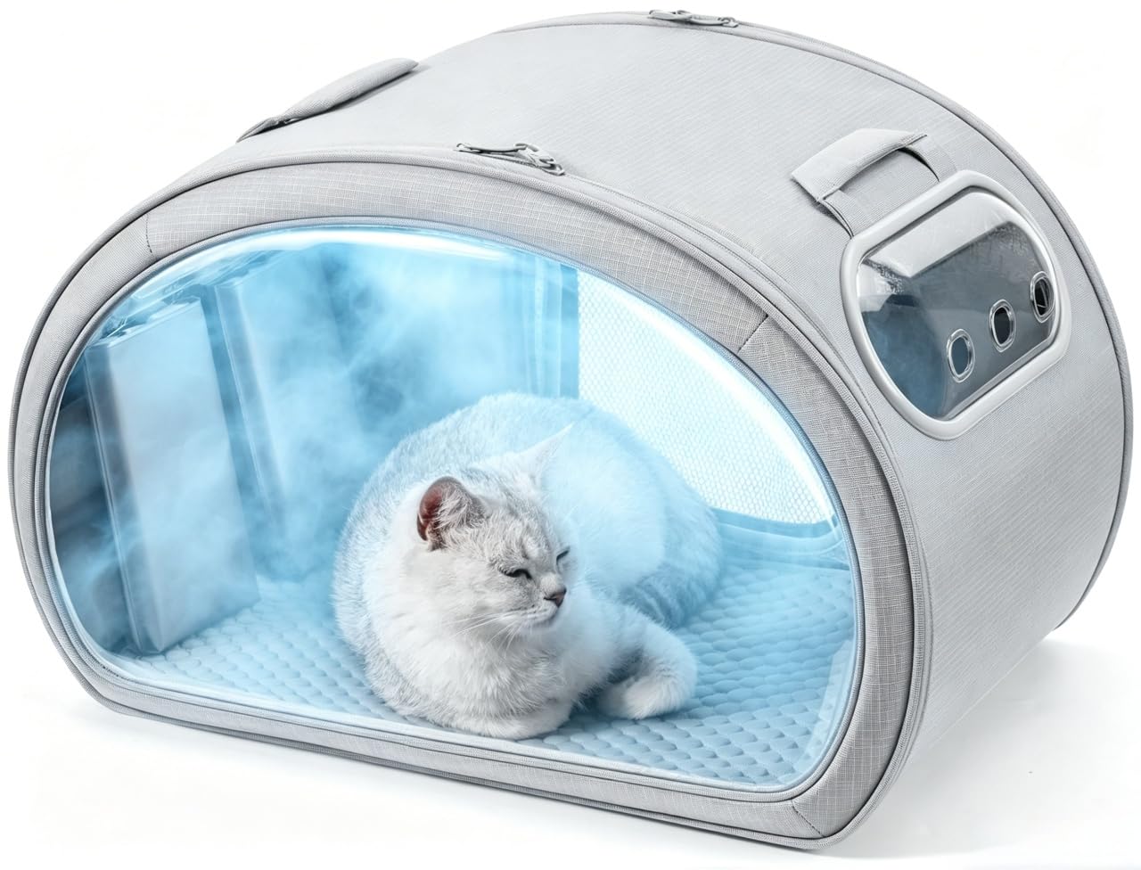 pecute cooling dog house,with cooling mat for small dogs,cat bed,m,gray