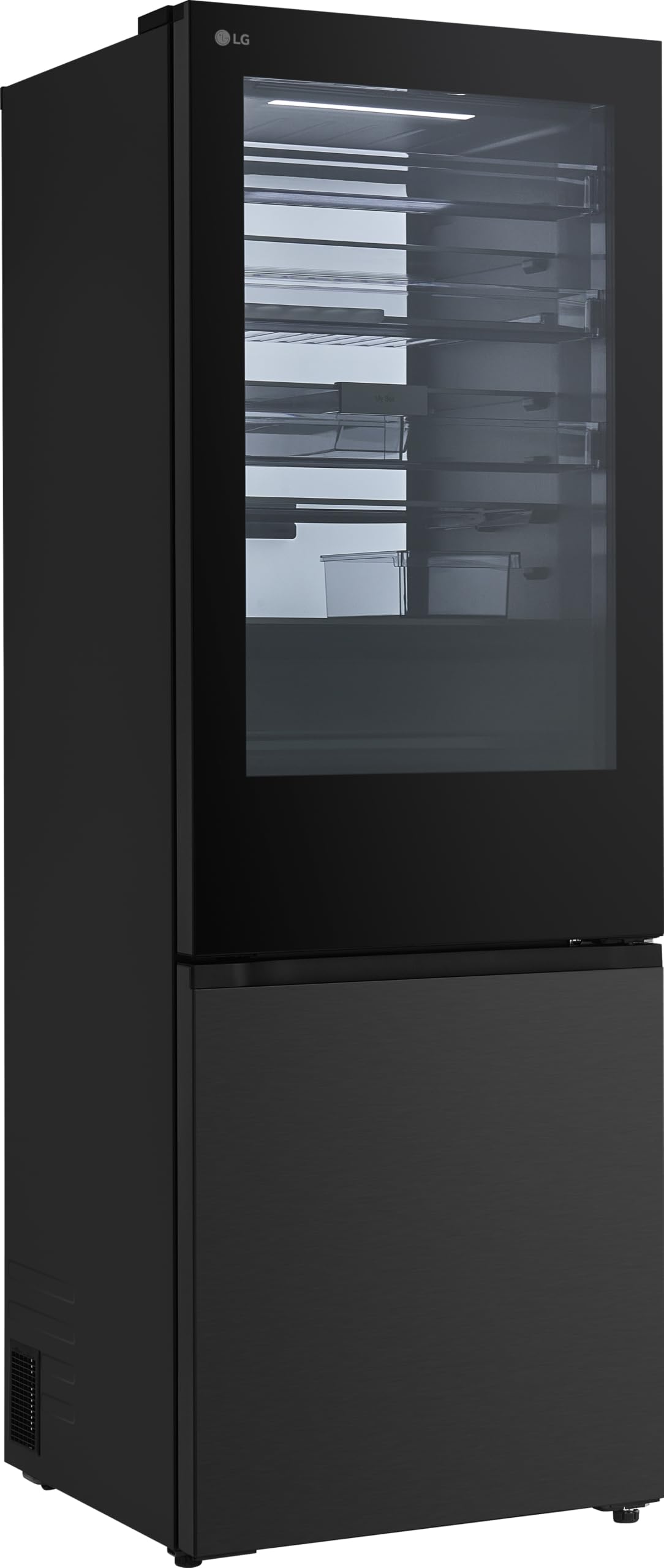 LG GBGW92GCEV Fit&Max Kühl-/Gefrierkombination (465 L, Energieklasse C) vollintegrierbar oder freistehend mit InstaView, FRESHConverter+, Total No Frost, MyBox, Schwarz