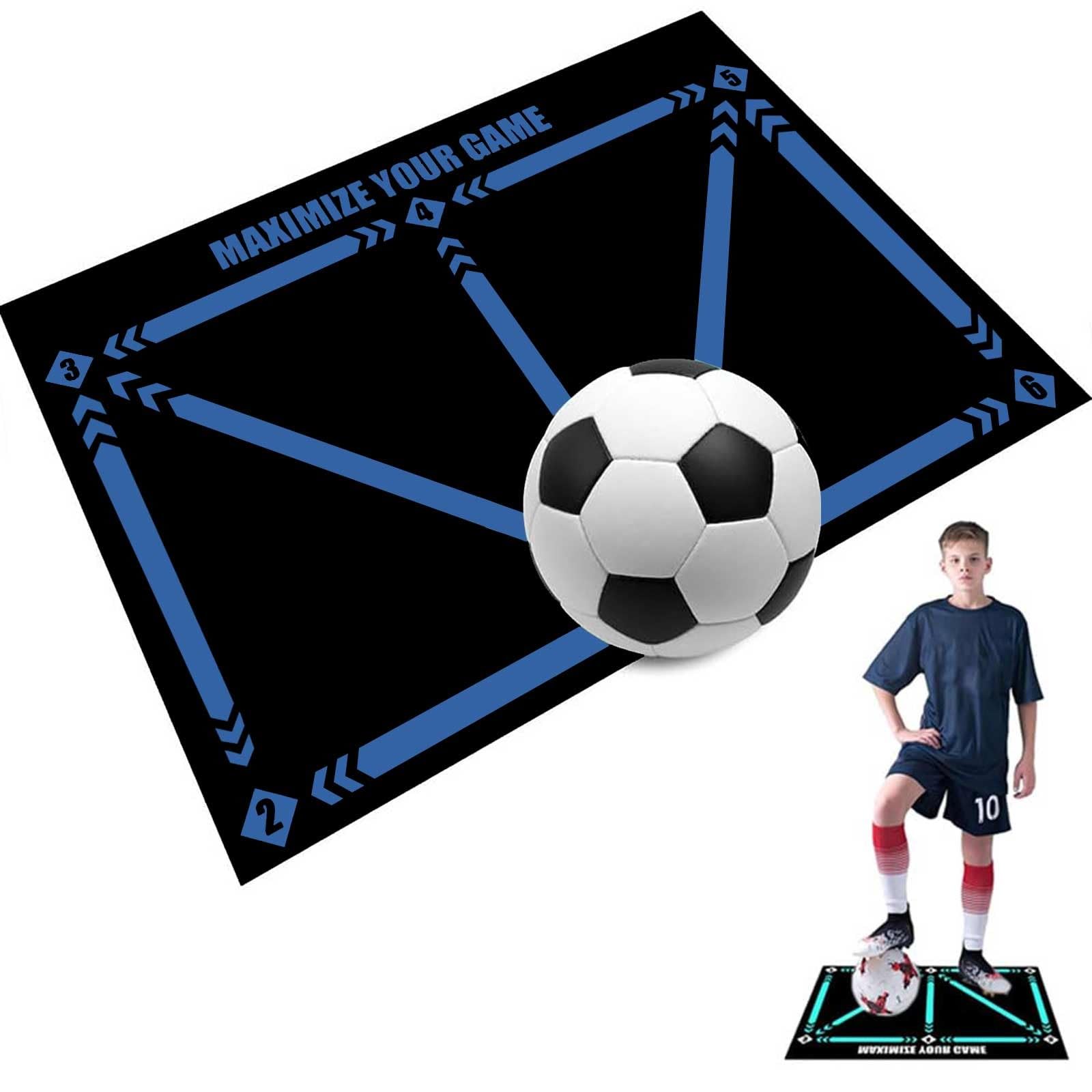 Tapis D'entraînement Football YUJUVI – 90x60 Cm – Antidérapant – Matériau Caoutchouc – Pour Dribble, Contrôle De Balle – Sac De Rangement Inclus – Intérieur/extérieur