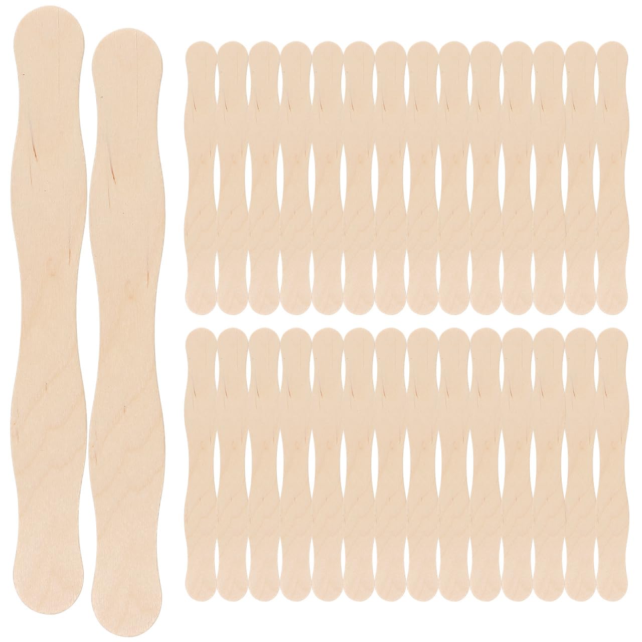 Hemobllo Food Grade Wooden Ice Pop Sticks 50Pcs 8 Inch DIY Craft Sticks for Cake Making Painting Fans Party Decorations and Kids Crafts