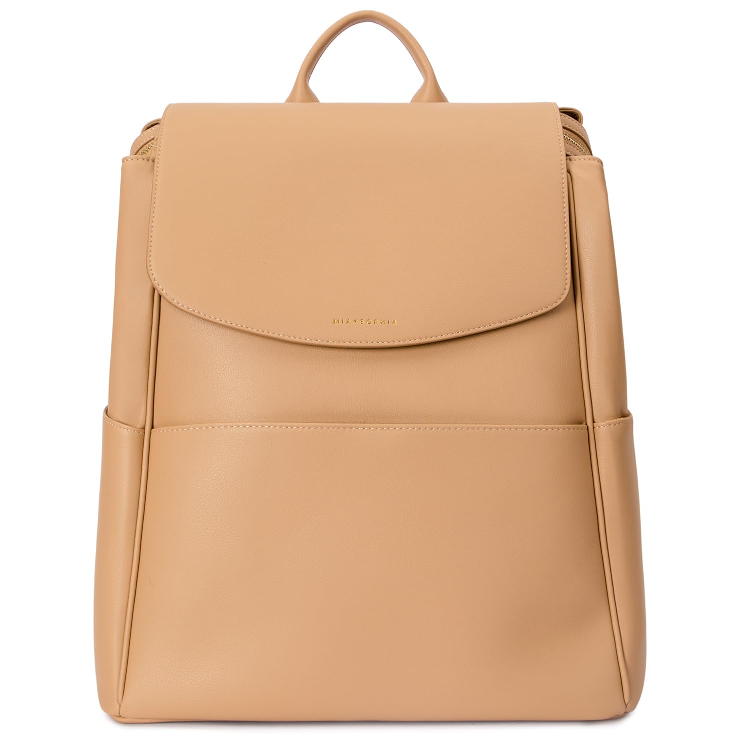 MIA + SOPHIA Leather Diaper Bag Backpack Brown Olivia