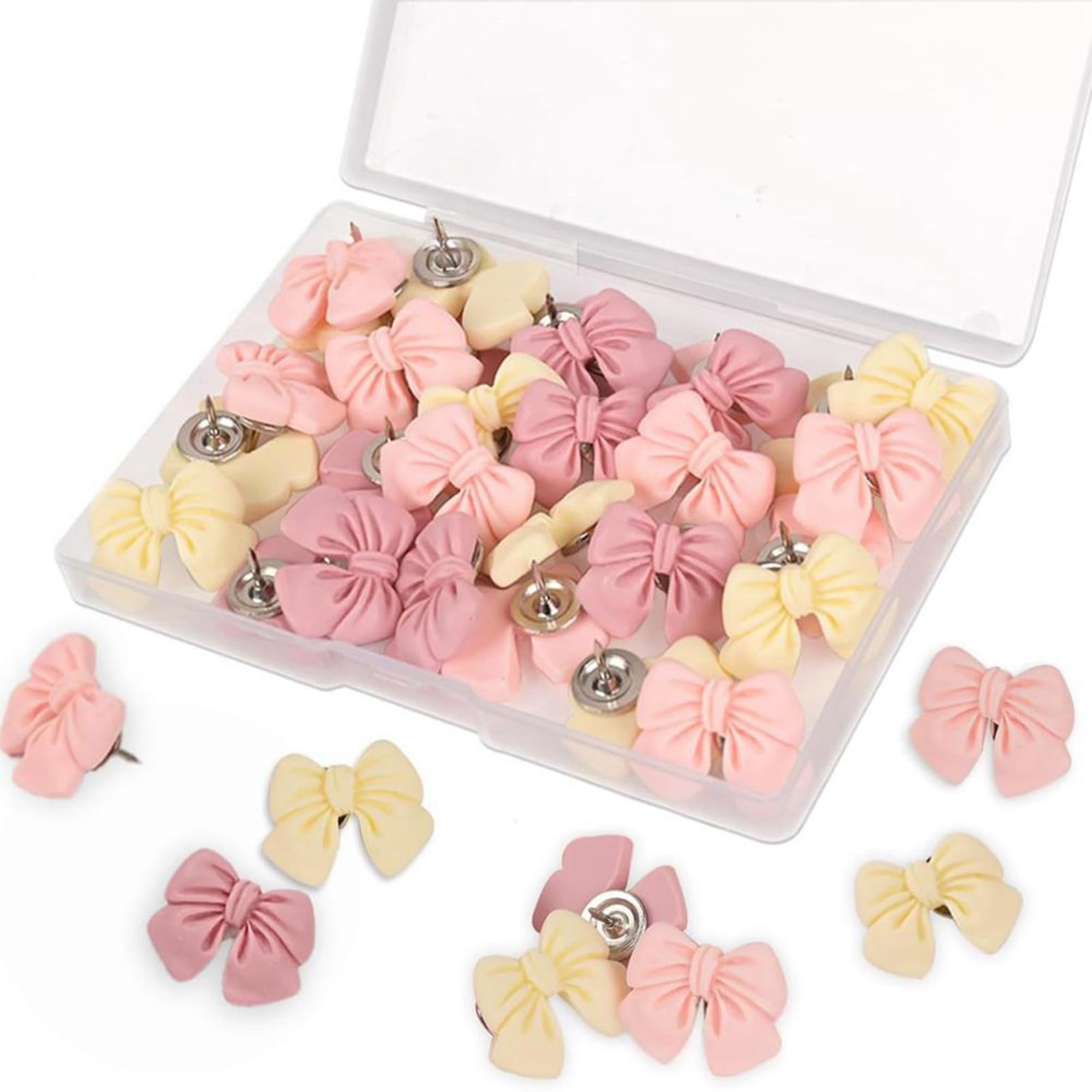 Colorful Resin Thumb Tacks with Design Secure Hold for Paper Photos Classroom Organization Supply Fading Resin Bulletin Pins