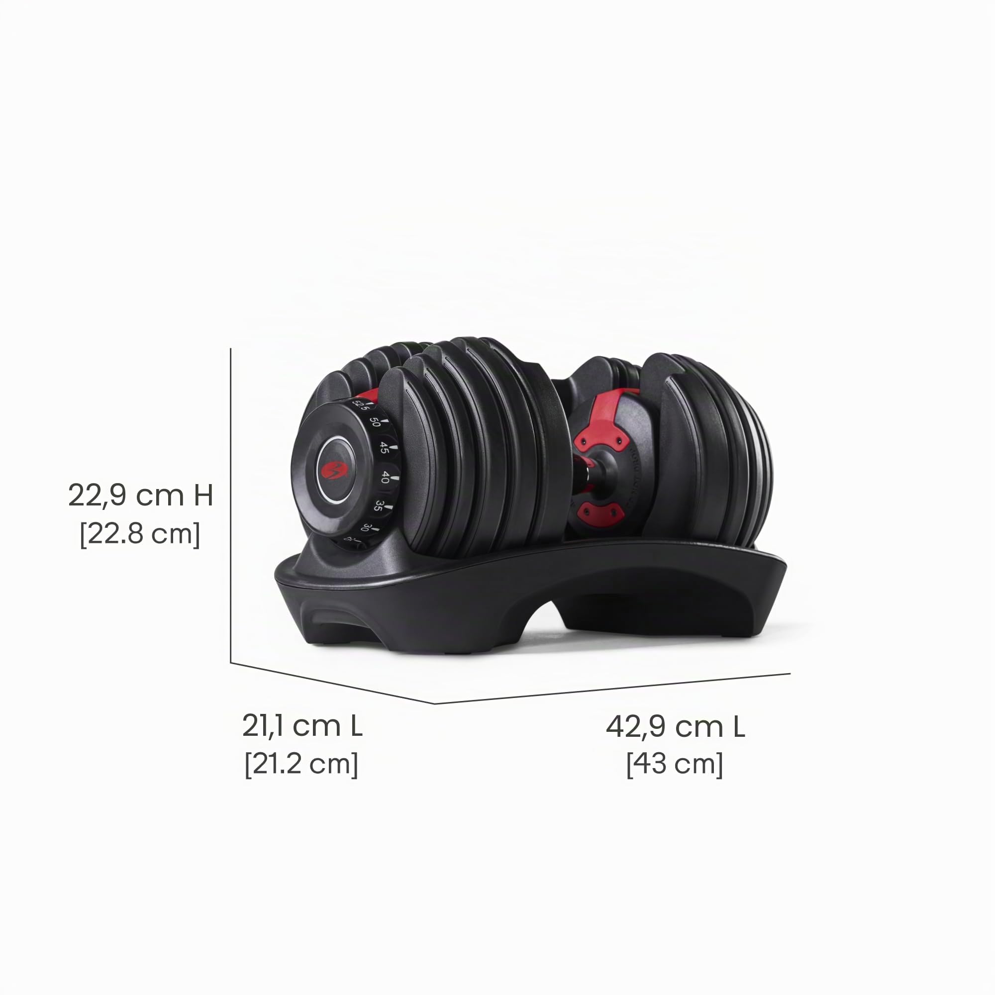 Bowflex SelectTech Série Poids Réglables – Système Compact Haltères et Kettlebell 52, 90, 552i, 1090i et 840 pour la Musculation à Domicile