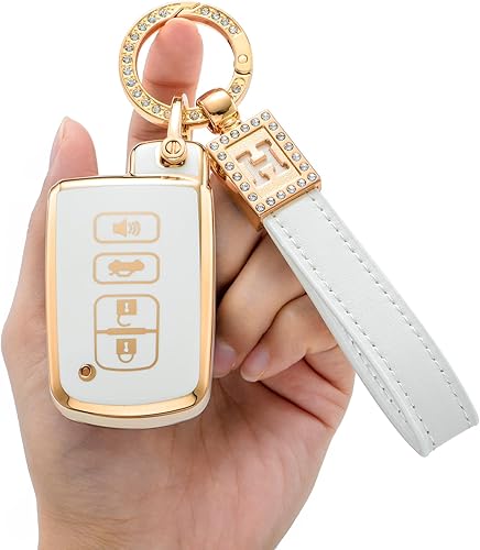 Funda para llavero Toyota con llavero, TPU suave protección de 360 grados para Tacoma Camry Highlander Avalon Corolla Tundra 4Runner RAV4 Sequoia