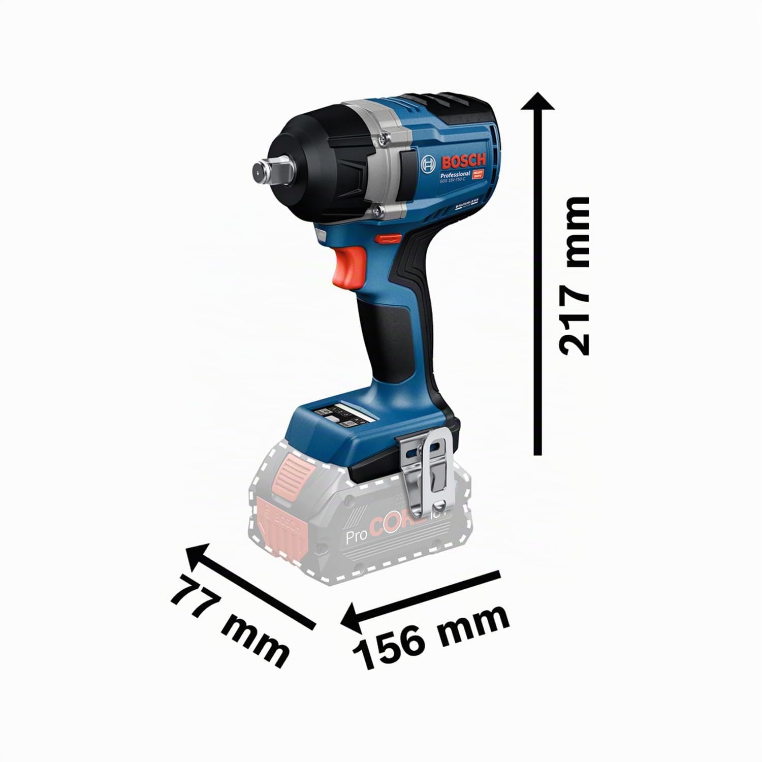 Bosch Professional 18V System Akku-Drehschlagschrauber GDS 18V-750 C (inkl. Connectivity-Modul GCY42, L-BOXX)