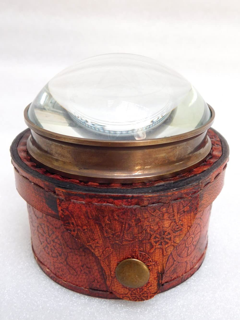 KHUMYAYAD Boussole De Navigation En Laiton Antique – Marine Nautique, Vintage, Entièrement Fonctionnelle, Avec étui En Cuir – Cadeau Original