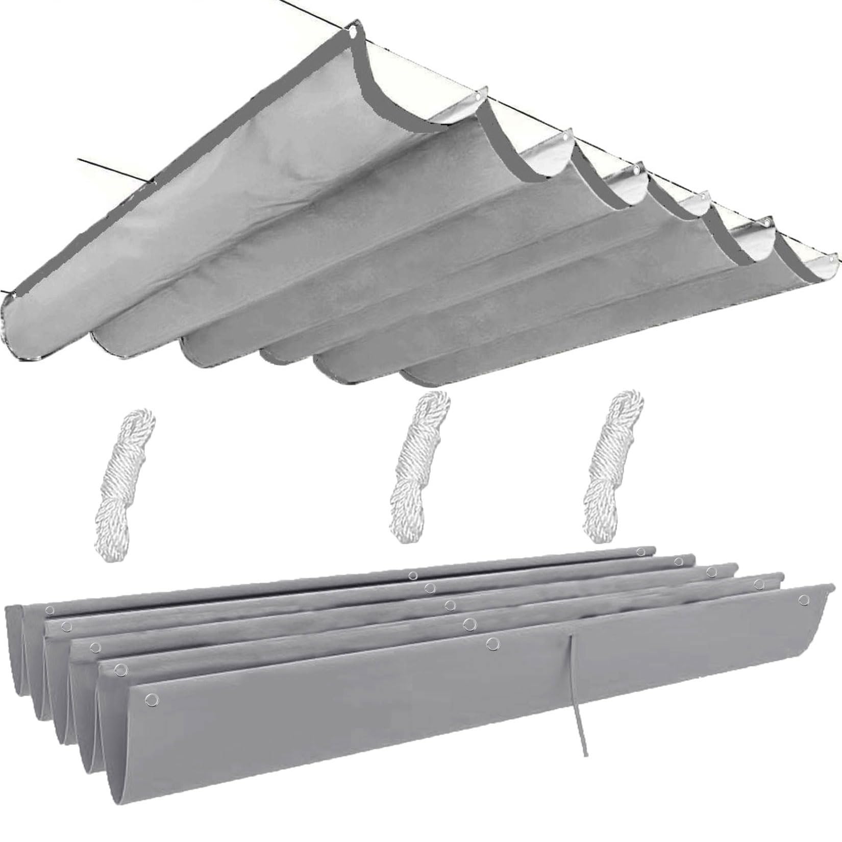 Filet d'ombrage imperméable 100x505 cm contre le soleil et la pluie de terrasse