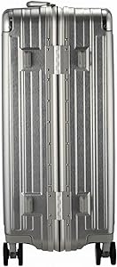 Amazon | [シフレ] スーツケース Mサイズ 66L アルミ調 フレーム