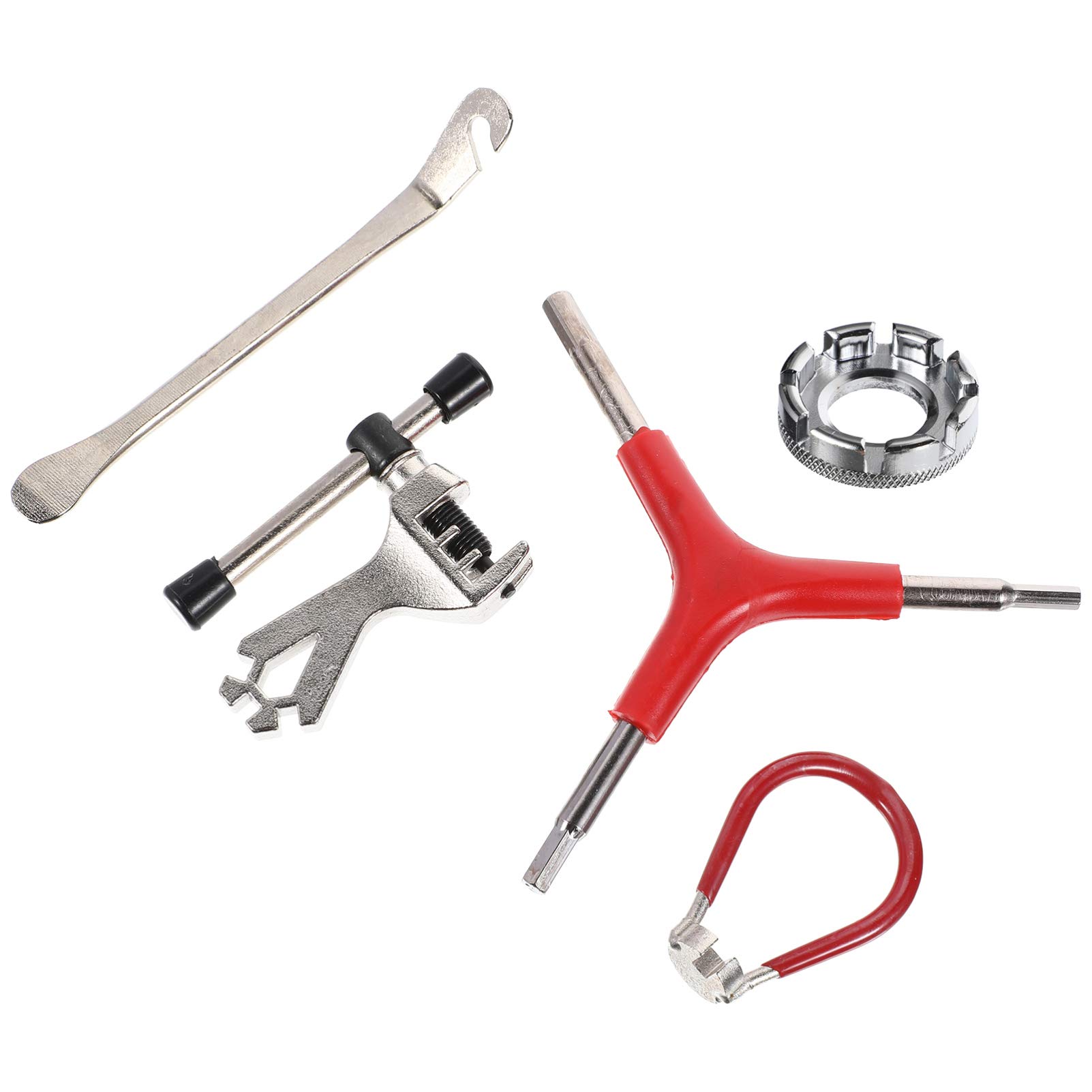 BESPORTBLE 1set Bike Repair Tool Kit Y-type Wrench Way Key Tire Lever Chain Splitter for Cycling Maintenance and Wheel