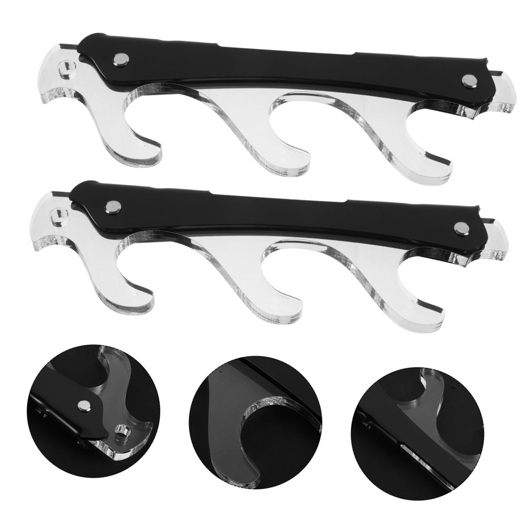 TOYANDONA Soporte de Pared para Espada de 3 Niveles, 1 Par, Acrílico | Expositor Mural, Diseño Ahorro de Espacio, para Decoración del Hogar y Cosplay