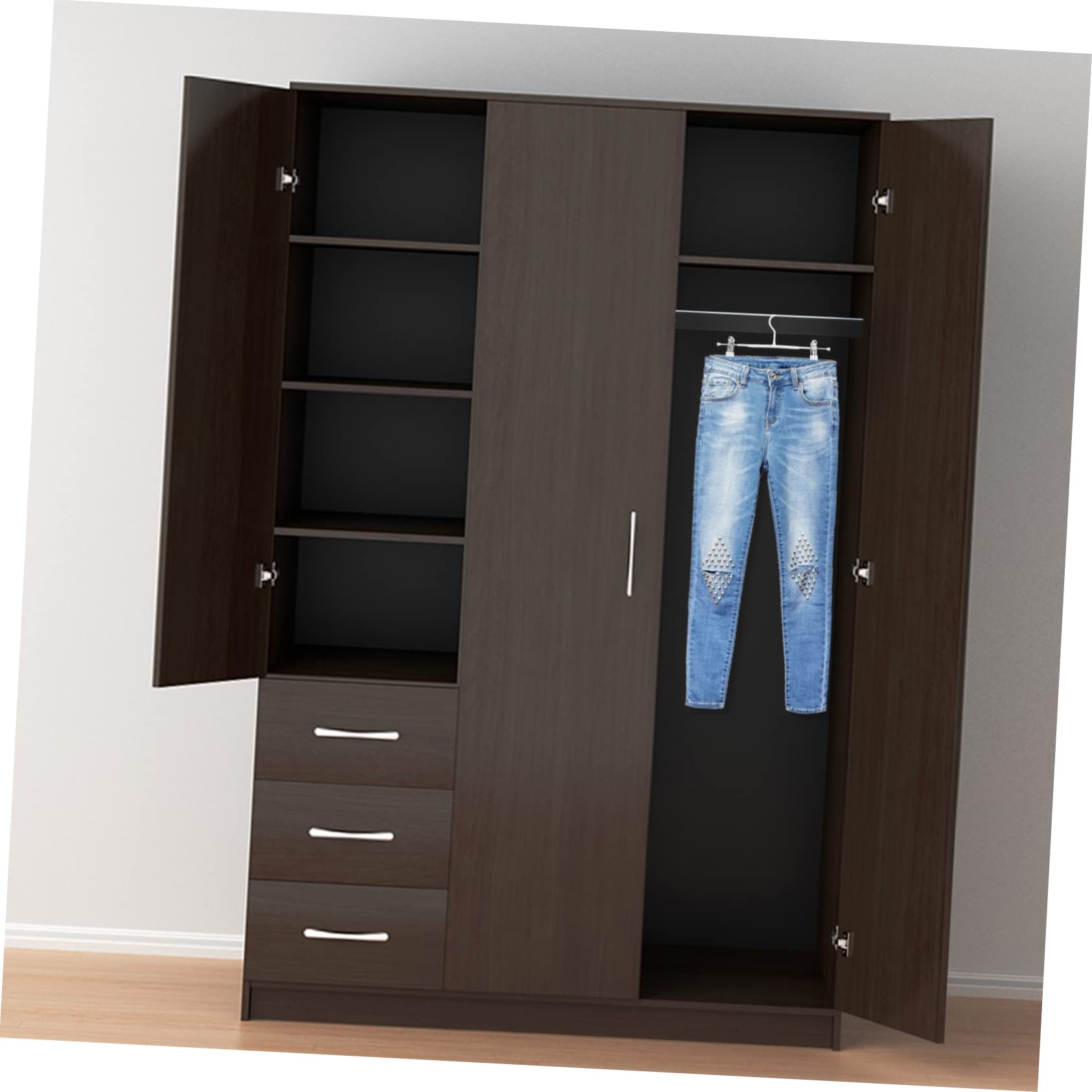 Ciieeo Indoor Closet Rod Heavy Duty Wardrobe Hanging Rail Fixed Clothes Hanger for Design for Efficient Space Management