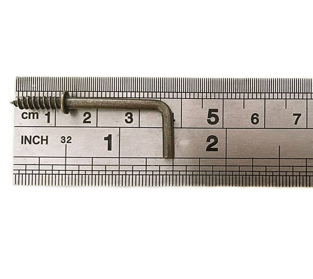 Amazon.co.jp: IDEALSV 1インチスクリューフック - L字型、直角