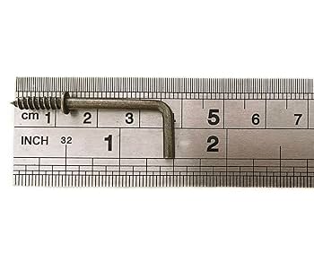 Amazon.co.jp: IDEALSV 1インチスクリューフック - L字型、直角