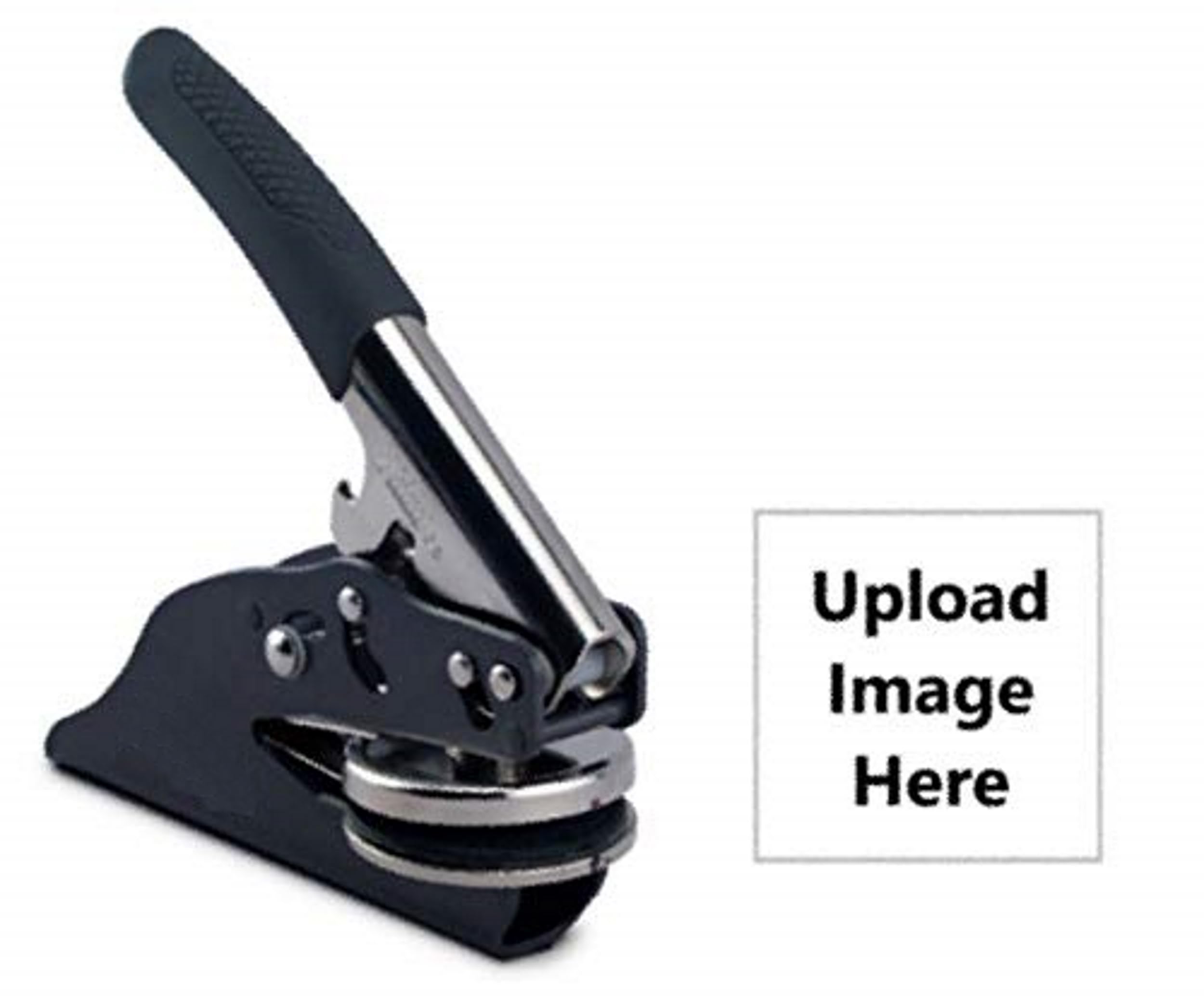 Hampton Studios Custom Text, Handheld Embosser Seal - 1 5/8" Square Personalized Paper Embosser