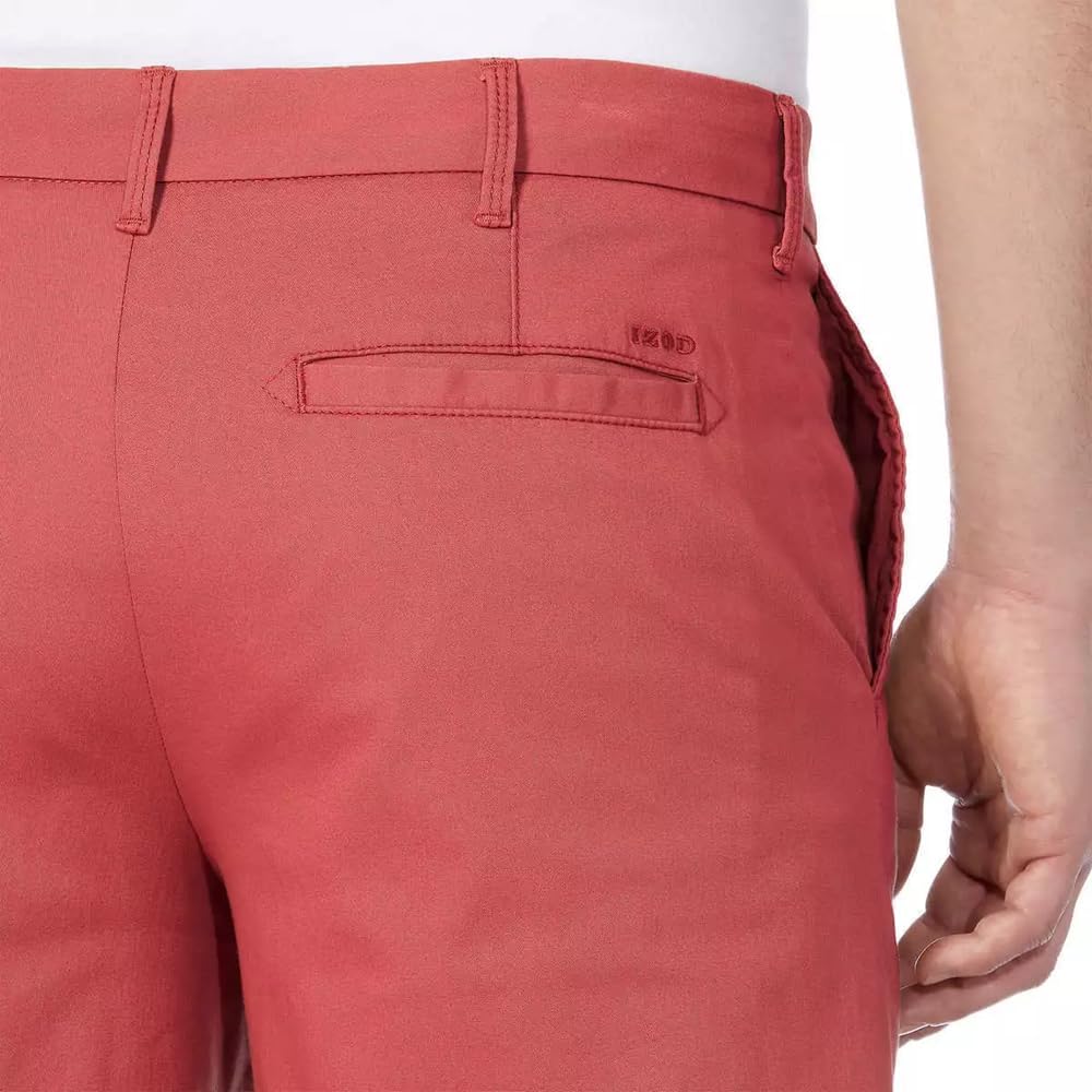 IZOD Mens Saltwater Flat Front Stretch Chino Shorts - Image 5