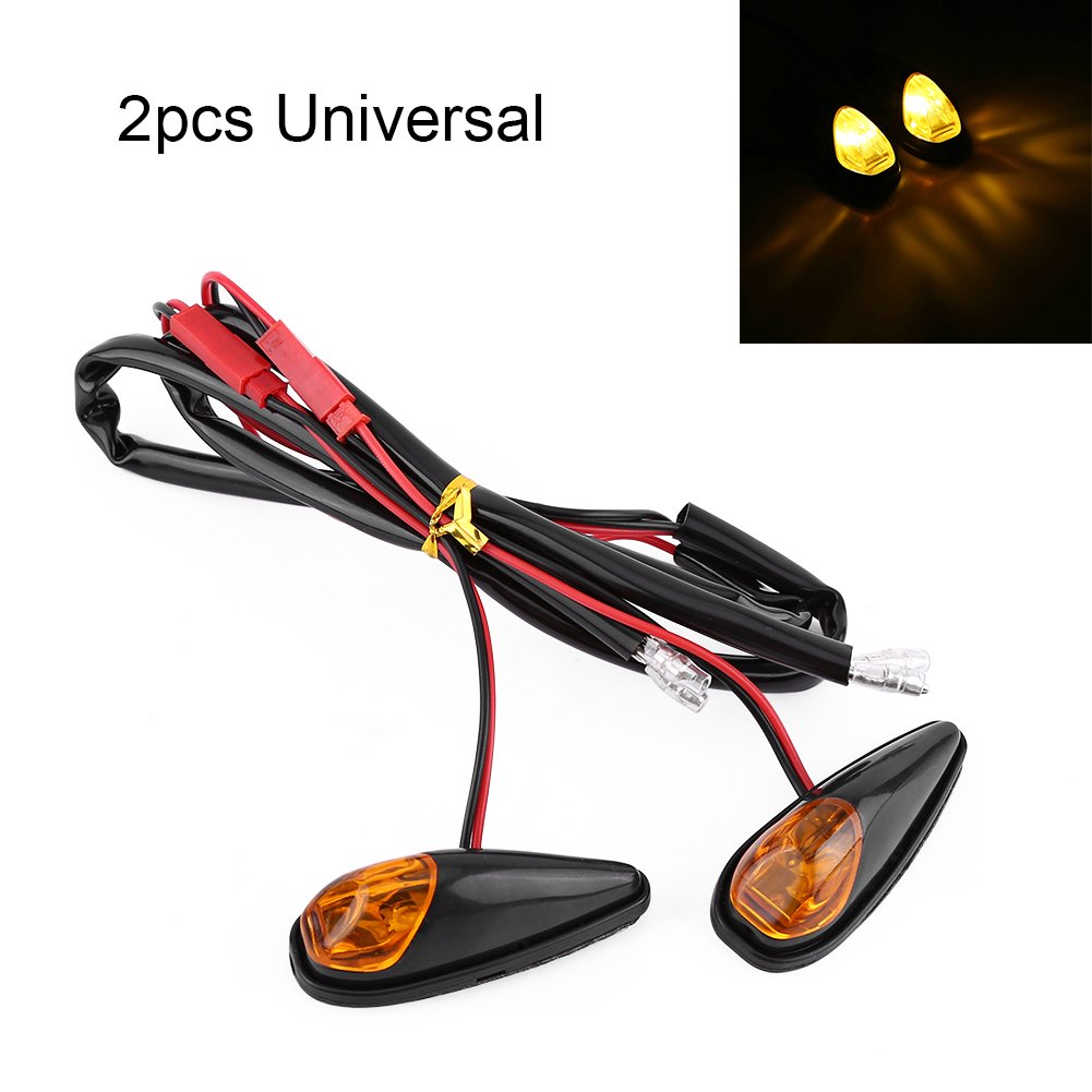 Yctze Luce di segnalazione per auto, 2 indicatori di direzione integrati per moto a LED