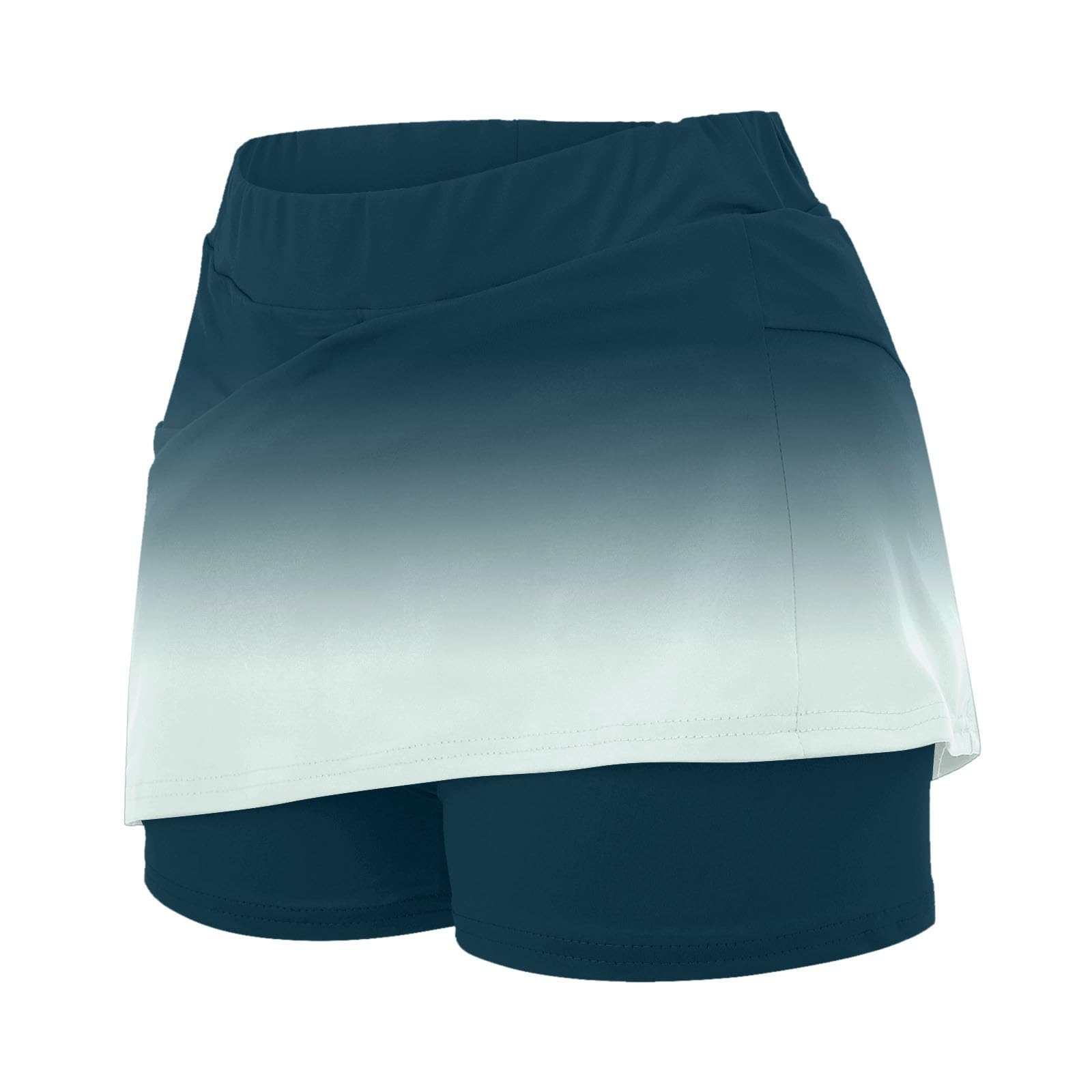 Tennisrock Damen Kurz mit Hose 2 In 1 Shorts Rock Sportrock Golfrock Laufröcke Hohe Taille Tennis Skort mit Taschen Stretch Hosenrock Minirock Wanderrock Freizeitrock Leicht Atmungsaktiv Sommerrock