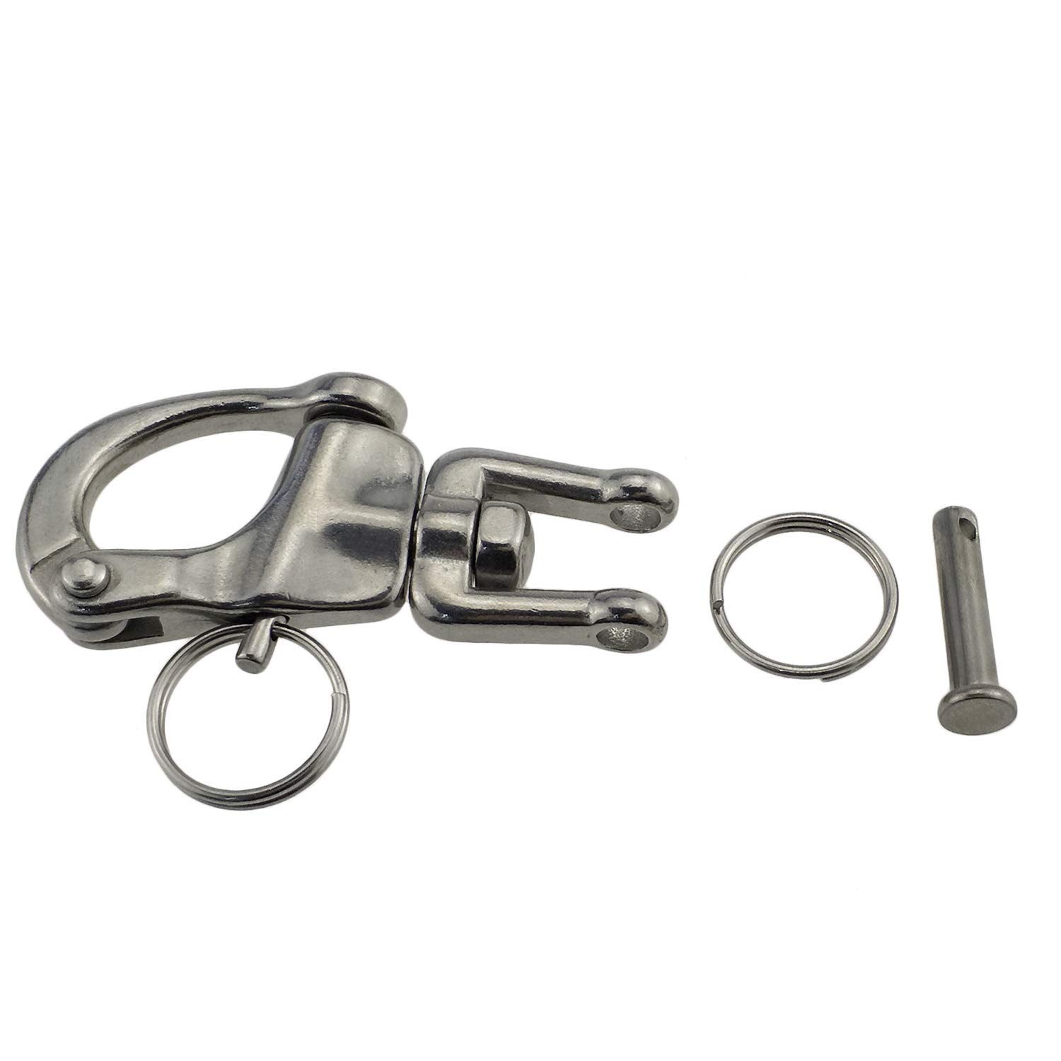 LB PARTS - Par de grilletes giratorios de acero inoxidable 316 para velero o spinnaker, 4Packs 2-3/4"