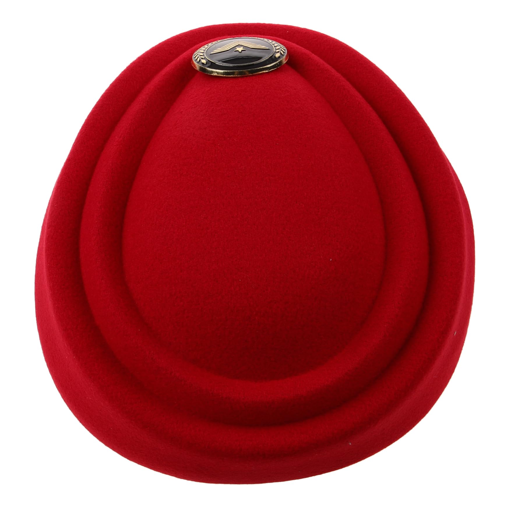 LIFKOME Chapeau d'hôtesse Chapeau de Fete de fête de Cosplay Uniforme Accessoire de Cosplay hôtesse de l'air de Pilote Adulte Uniforme Feutre Rouge