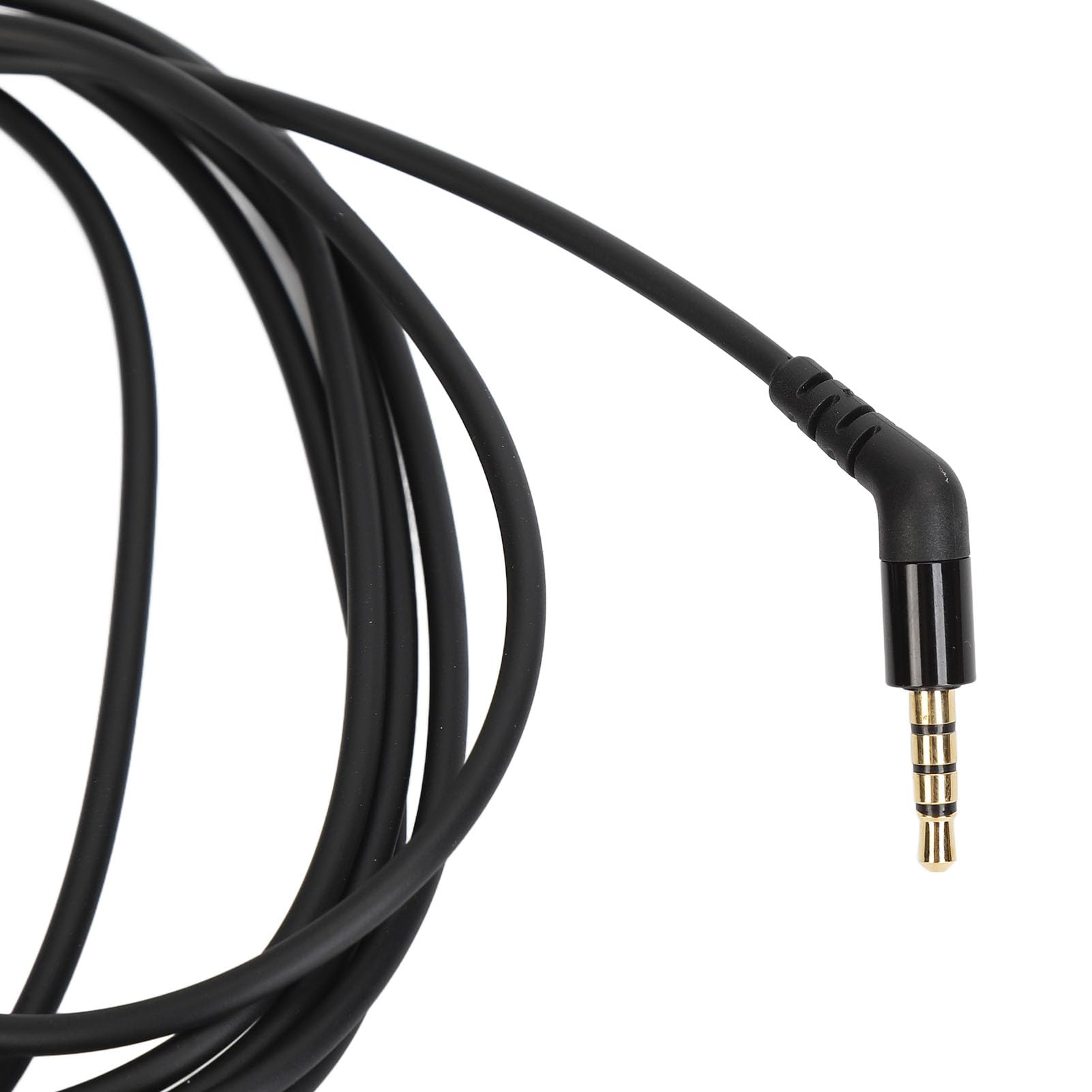 Fockety Zamienny kabel audio, 3,5 mm, 5-biegunowy, zamienny kabel kompatybilny z Nova 7 / Nova Pro, zestaw słuchawkowy do gier, kąt 135 stopni, 2 m (czarny)