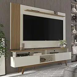 VIA NOSSA - Rack com Painel Ripado para Tv até 70 Polegadas 2 Gavetas Grécia 180cm