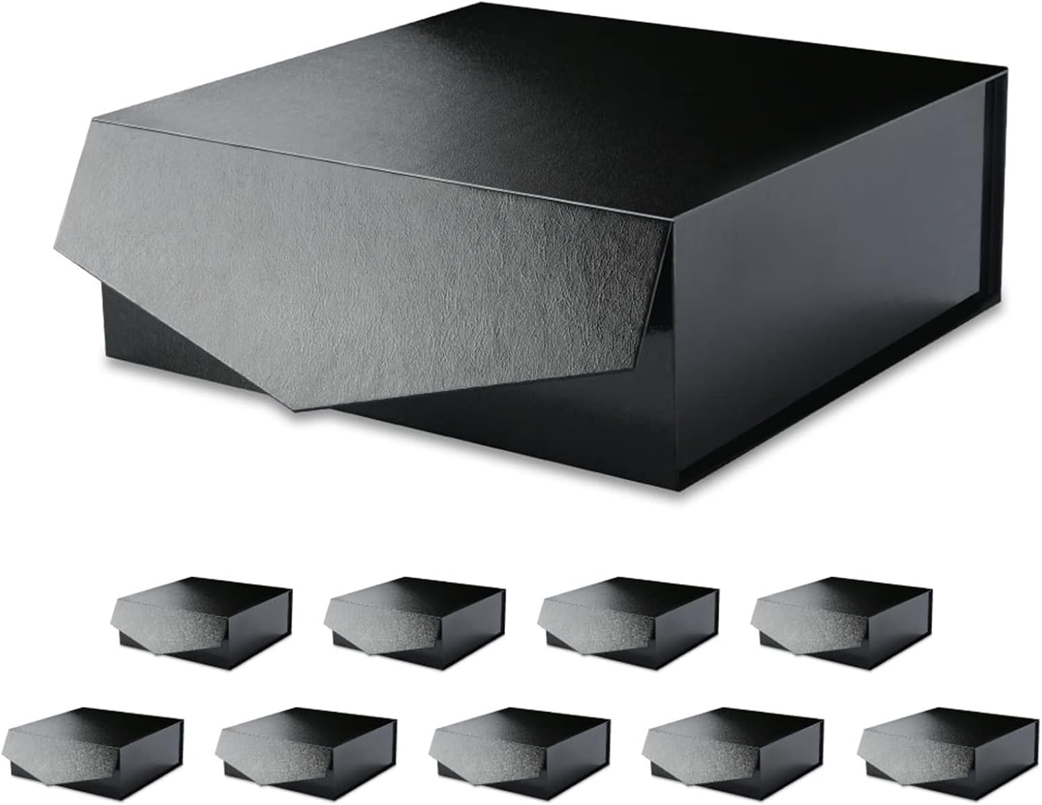 PACKHOME 10 Gift Boxes 9x9x3.4 Inches, Gift Boxes with Lids