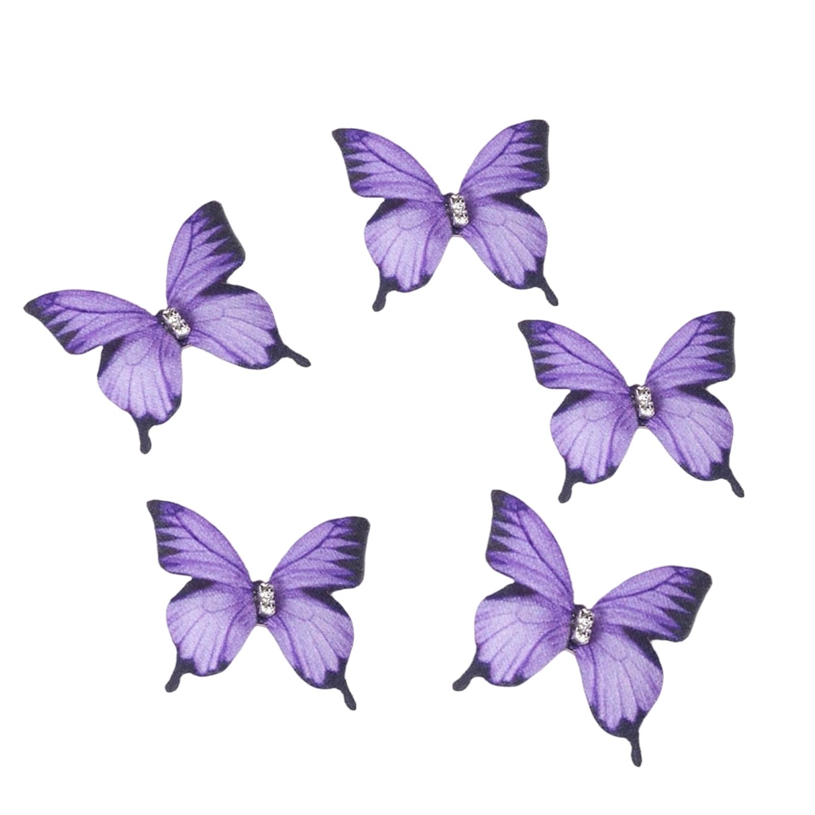 MICFENY 5PCS Fabric Butterfly Hair Clip 2000s Hairpin For Themed Event Birthdays Weddings And Casual Wear Women Girl Hair Decors