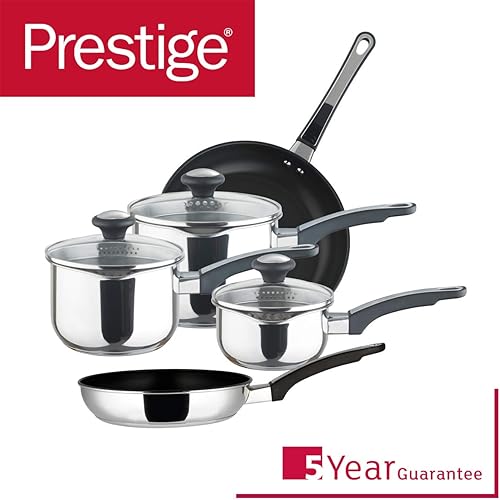 Miniatura 2 de Prestige Everyday - Juego de utensilios de cocina de acero inoxidable, 5 piezas, color negro y plateado