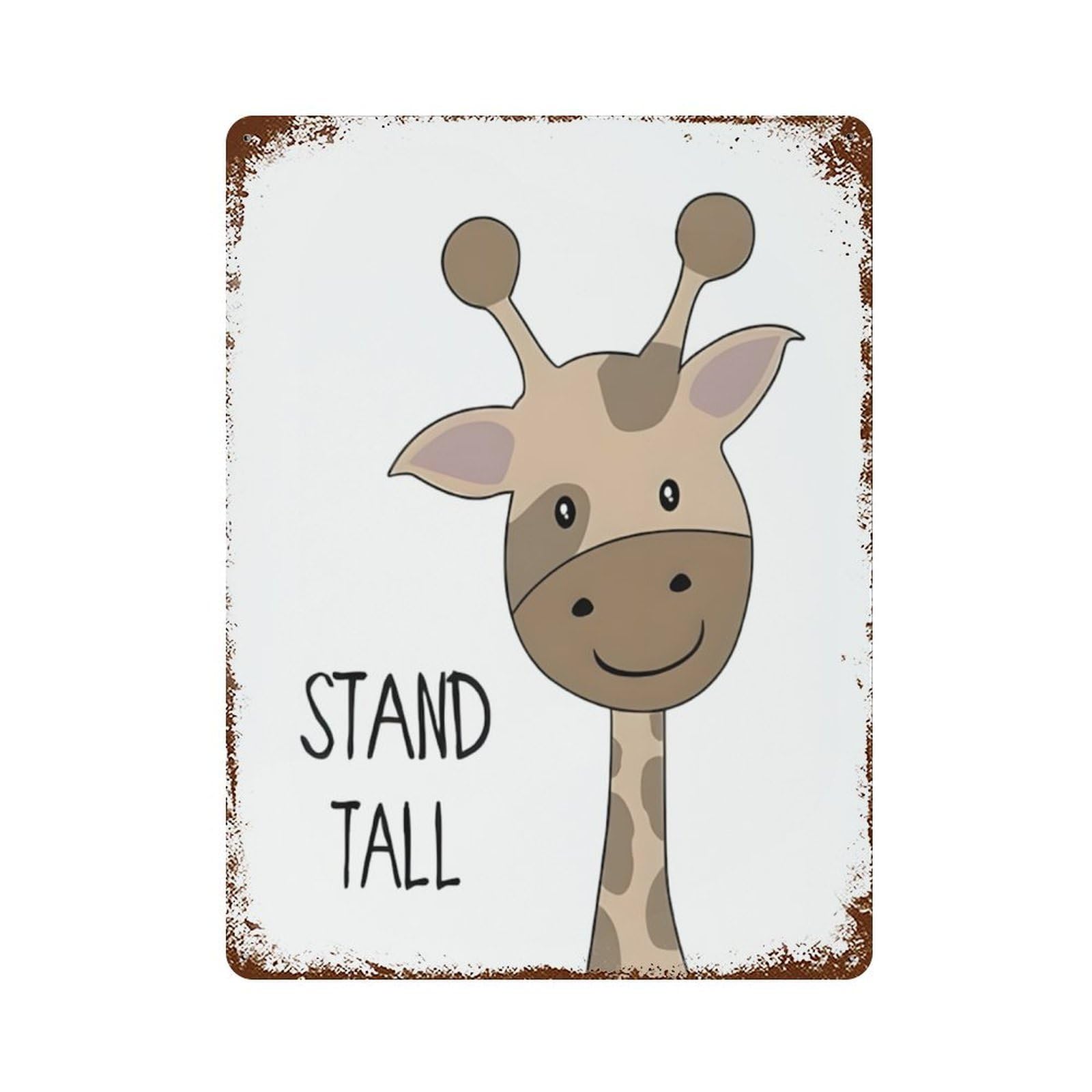 xiaoxiaoshen Giraffe Forest Animals Wall Decor Art Metal Tin Poster Modern Home Decor Art Home Bar Shop Decorations Vintage Sign 40x30cm
