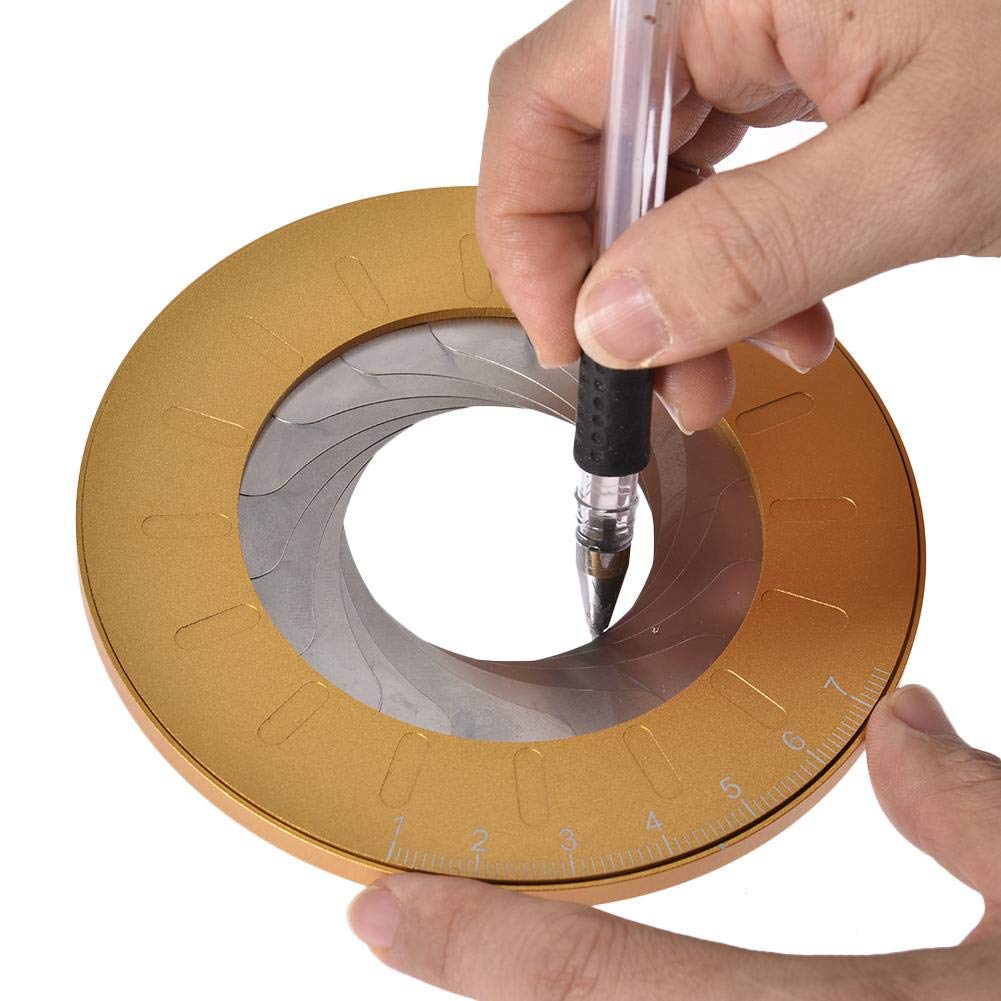 Verloco Circular Drawing Tools, Carpenter Small Circular Compass, Creative Round Ruler for Measuring Diameter Draw Circle, Stainless Steel and Aluminium Alloy