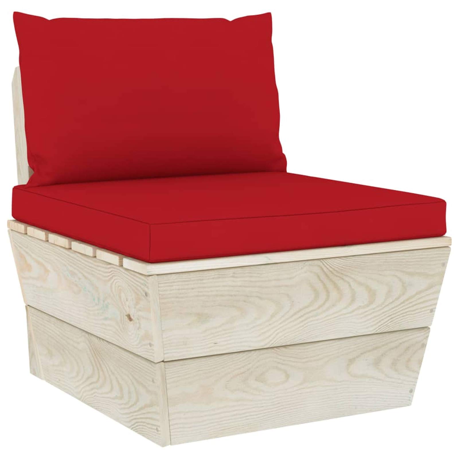 Set 2 Cuscini Per Divano Pallet - Blu, Misure 60x60x6 Cm (seduta) E 60x38x13 Cm (schienale)