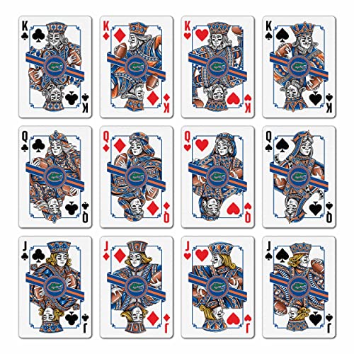 Image of YouTheFan NCAA Officially-Licensed Playing Cards - Original Artwork on All face Cards and Jokers - Team's Official Colors - Quality Linen Texture - Designed in The USA