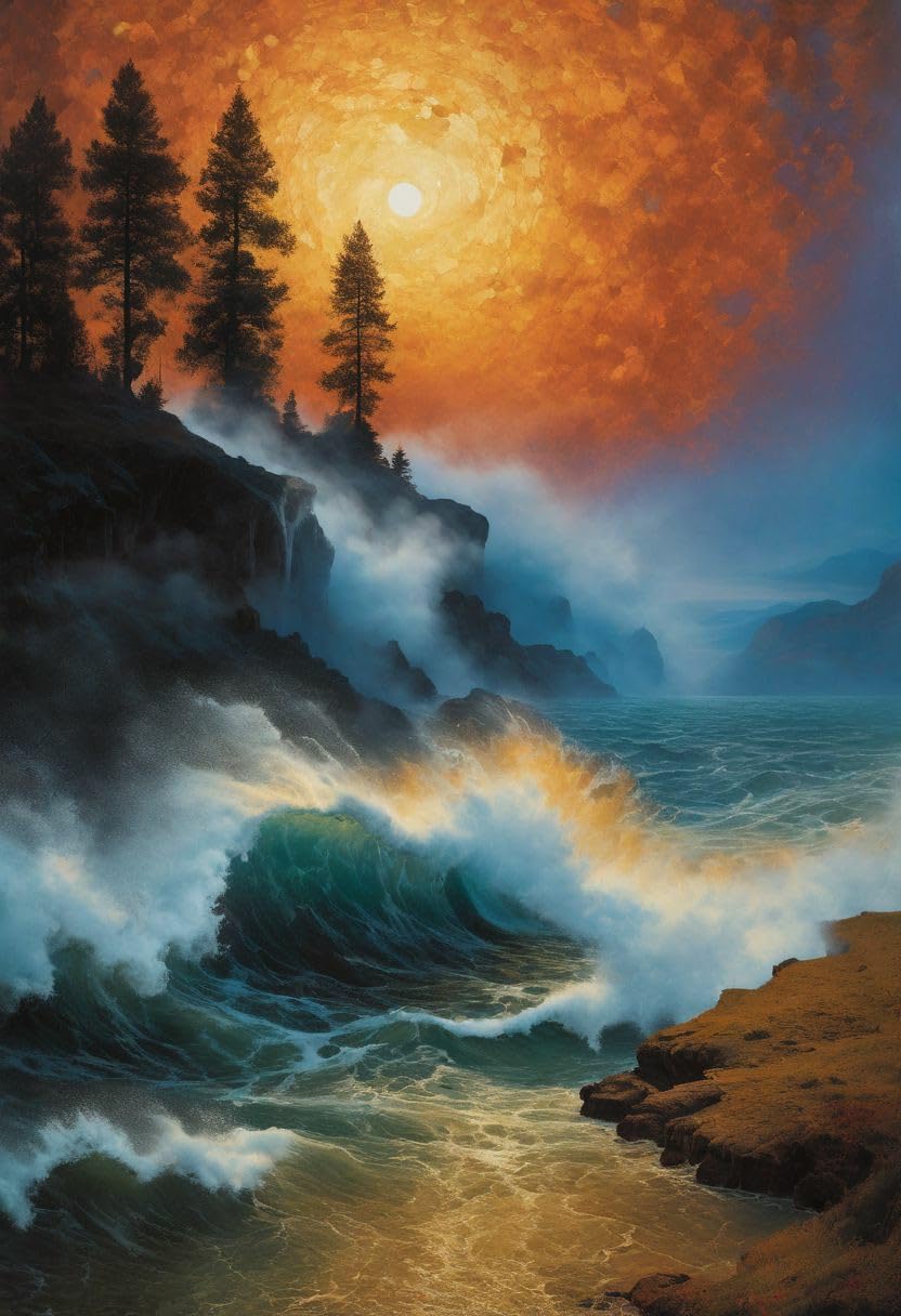 Amazon.com: Wooden Puzzles The Waves Crashed Against The Shore