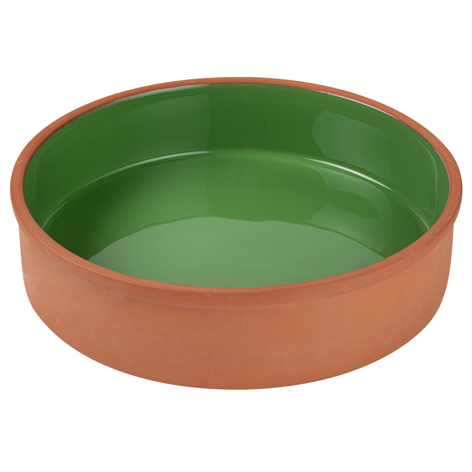 Restaurantware -Terra Tek - Cazuelas in terracotta da 1,5 l, 2 pentole in terracotta smaltata verde per cucinare, pronte per il forno, microonde, pentole in terracotta, lavabili in lavastoviglie, per