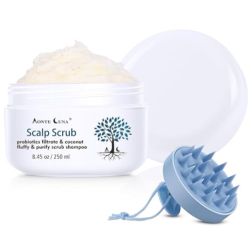 Revivación del cuero cabelludo, exfoliante exfoliante para el cuero cabelludo, champú exfoliante, probióticos, filtrado de aceite de coco,