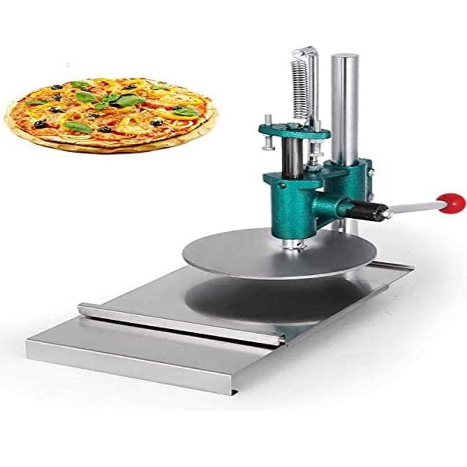 Pressa per Pizza per Uso Domestico, Pressa per Pizza Manuale, Pressa Manuale Commerciale in Acciaio Inossidabile per Pasta per Pizza, Pizzaiolo,12Cm (14Cm)