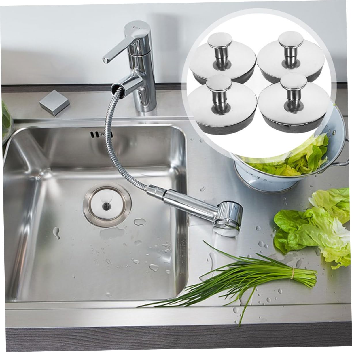 Gadpiparty 16pezzi Tappi Per Lavabo Acciaio Inossidabile Tappi Per Scarico Per Bagno Facili Da Installare e Resistente Agli Odori