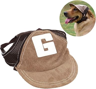 Amazon 犬 帽子 野球帽 キャップ 紫外線対策 通気 猫用 超かっこいいン ネームgハット 熱中症予防 ネック スト ラップ 人気 アウトドア 散歩 写真 アクセサリー 調節可能 小中大型犬対応 Oncpcare 帽子 通販