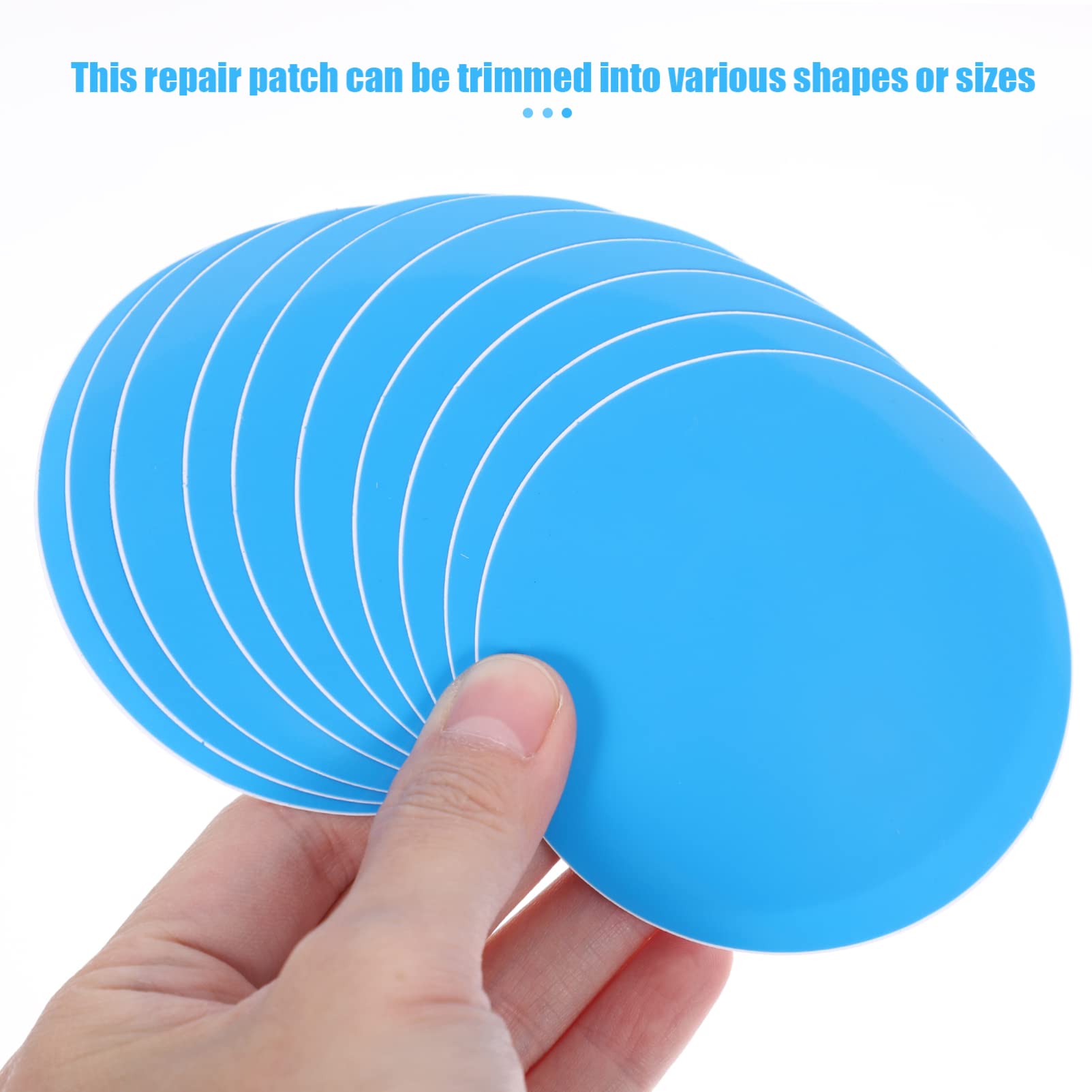 DOITOOL 50pièces Patch De Réparation Autoadhésif Pour Produits Gonflables Kit De Réparation Pvc Pour Bouées Matelas Et Jouets Aquatiques Étanche Et Pratique Pour Fissures Et