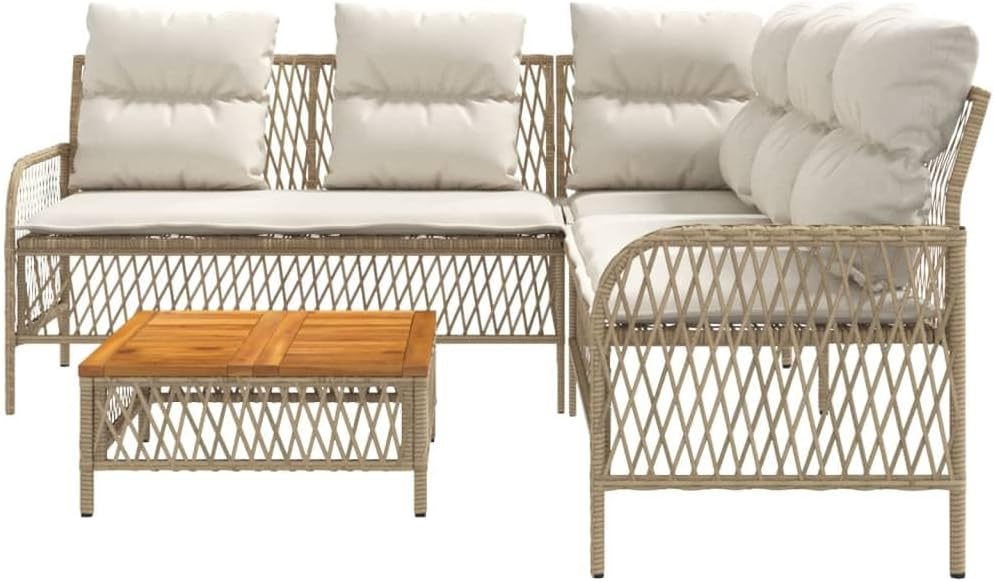 Patio Sofa Set Beige Furniture Set