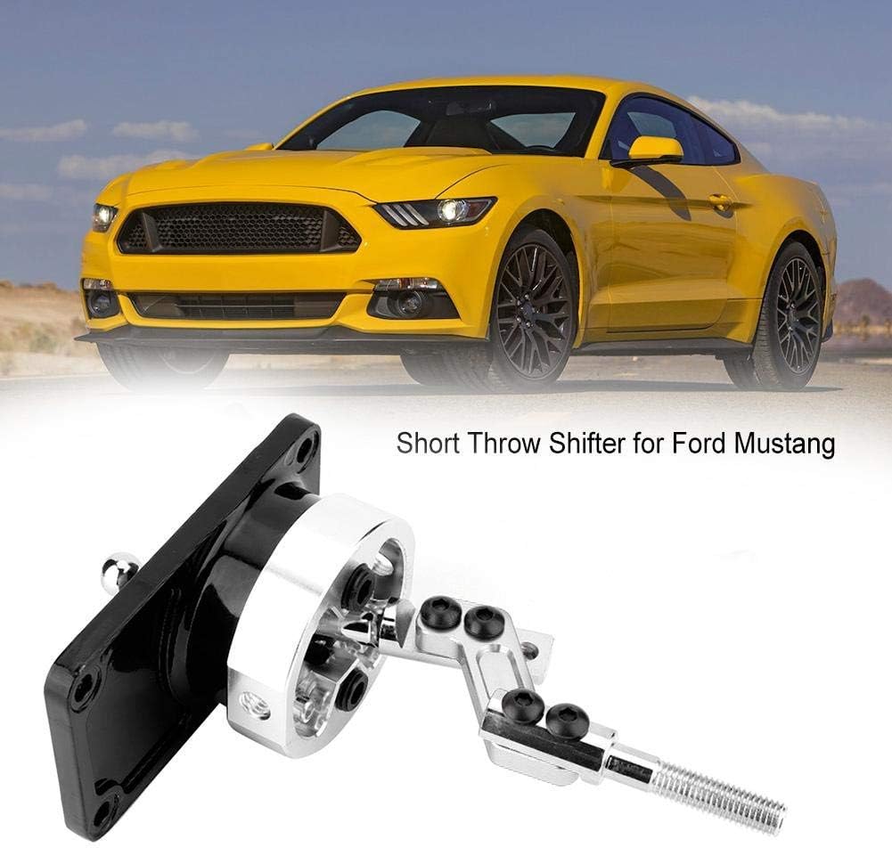 Short Shift Lever, CNC Aluminum Alloy Car Short Throw Gear Shifter Lever for T5 (Silver) Short Shifter