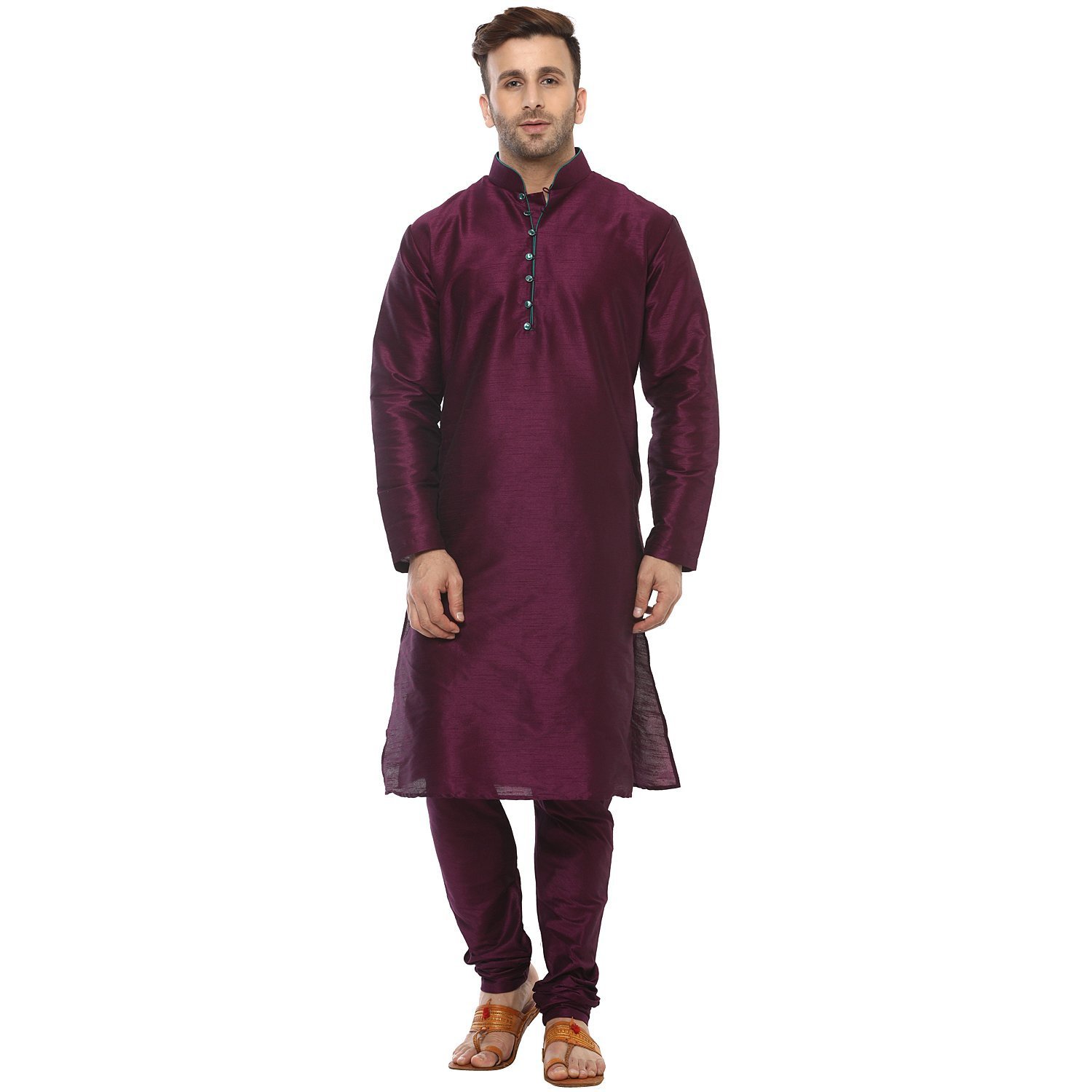 royal kurta Mens Silk Blend Kurta Pyjama Set-picture-44