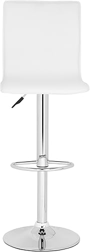 Safavieh Home Collection Magda - Taburete giratorio ajustable de gas de 23.2 a 29.5 pulgadas Blanco,Negro