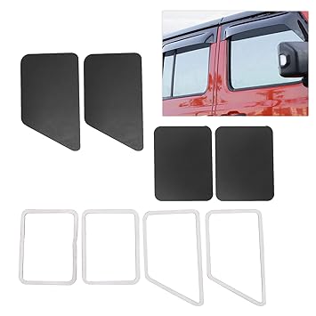 RC Car Window Trim, RC Side Window Lightweight Small Size with 4 Double-Sided Tape for RC Accessories for 1/10 RC Car